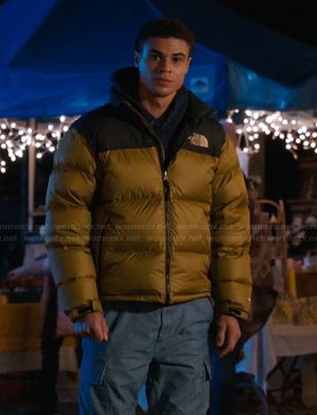 Dylan’s padded north face jacket on My Life with the Walter Boys