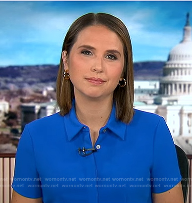 Elizabeth’s blue shirtdress on Good Morning America