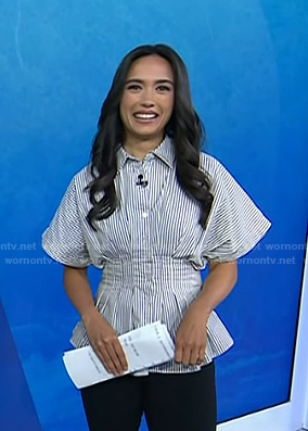 Emilie’s striped peplum blouse on Today