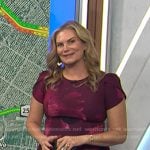 Emily’s burgundy floral dress on Today
