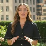 Emily’s black short sleeve shirtdress on Access Hollywood