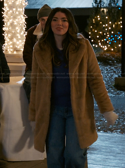 Erin’s teddy coat on My Life with the Walter Boys