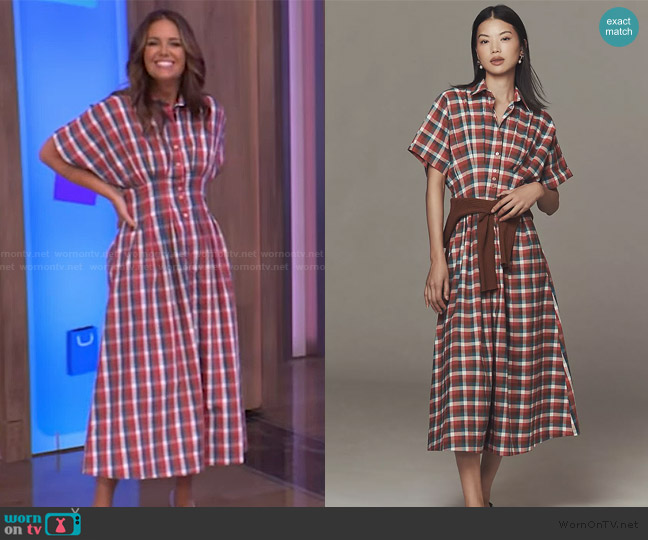 Exquise The Tobie Shirt Dress worn by Monica Mangin on Live with Kelly and Mark