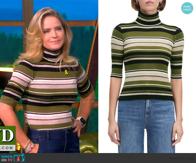 Favorite Daughter The Amelia Merino Wool Turtleneck Top worn by Sara Haines on The View