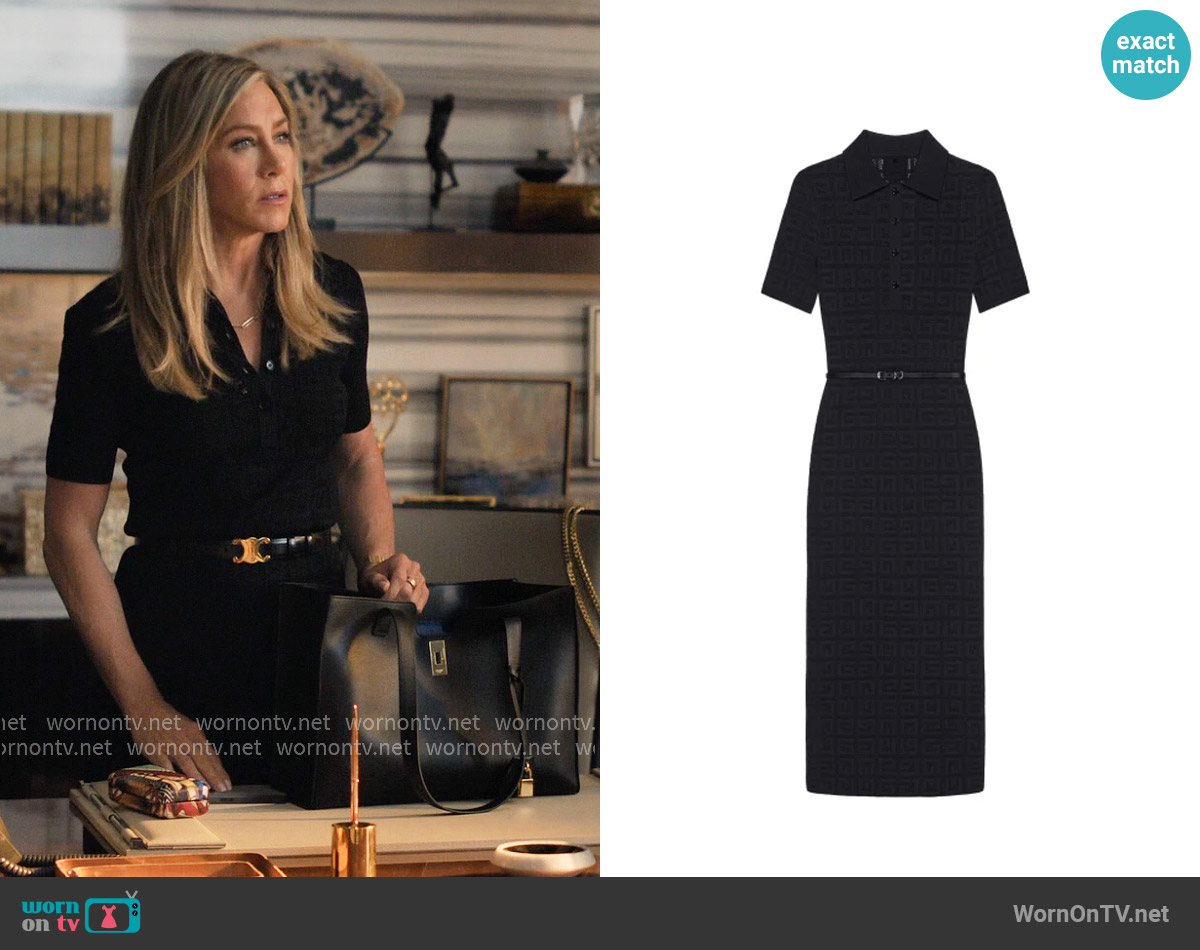 Givenchy Voyou 4G Jacquard Polo Dress worn by Alex Levy (Jennifer Aniston) on The Morning Show