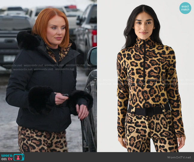 Goldbergh Leona Pully Base Layer Top in Jaquar worn by Whitney Rose on The Real Housewives of Salt Lake City