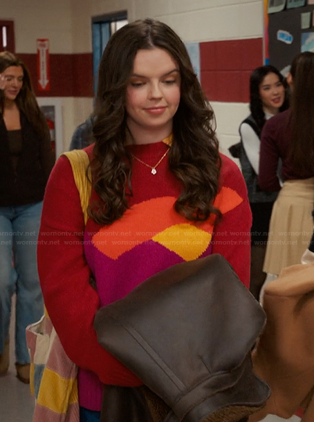 Grace’s abstract print sweater on My Life with the Walter Boys