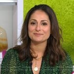 Farnoosh Torabi’s green leaf print dress on Today