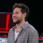 Niall’s grey plaid opening scene shirt on The Voice
