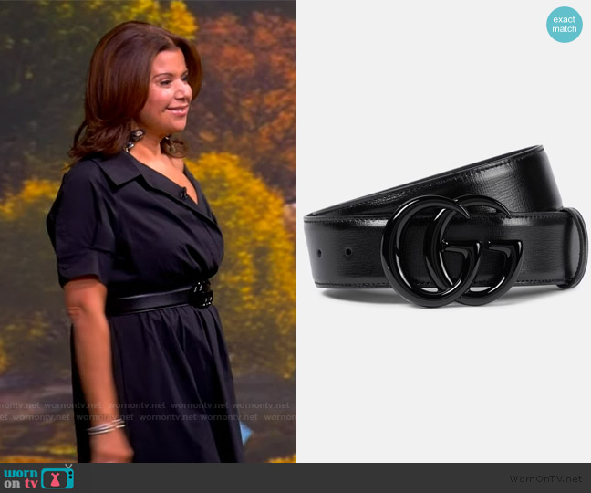 Gucci GG Marmont leather belt worn by Ana Navarro on The View