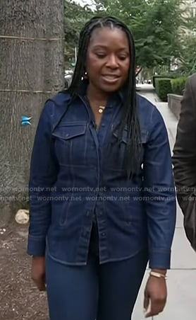 Haleema Burton’s denim shirt on Today