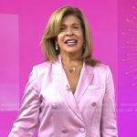 Hoda’s pink satin blazer on Today