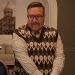 Howard’s knit vest on Only Murders in the Building