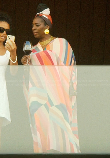 Isabella’s striped wrap dress on The Girlfriend