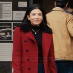 Jackie’s red double breasted coat on My Life with the Walter Boys