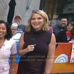 Jenna’s brown sleeveless turtleneck sweater and maxi skirt on Today