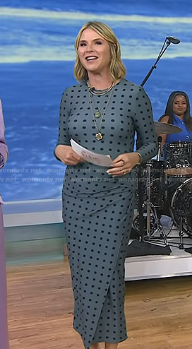 Jenna’s blue polka dot dress on Today