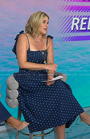 Jenna’s blue polka dot dress on Today