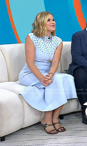 Jenna’s brown leather heel sandals on Today
