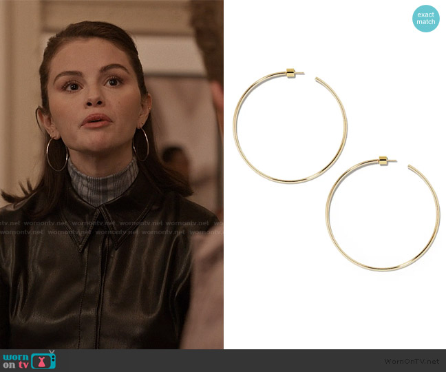 Jennifer Fisher Thread Hoops, 2.5-Inch worn by Mabel Mora (Selena Gomez) on Only Murders in the Building