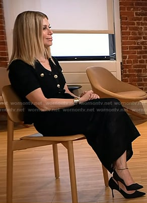 Jill’s black crochet peplum dress on Today
