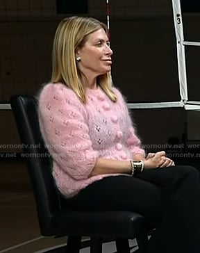 Jill’s pink knit cardigan on Today