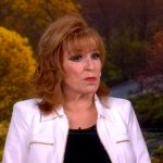 Joy’s white shirt jacket with zip pockets on The View