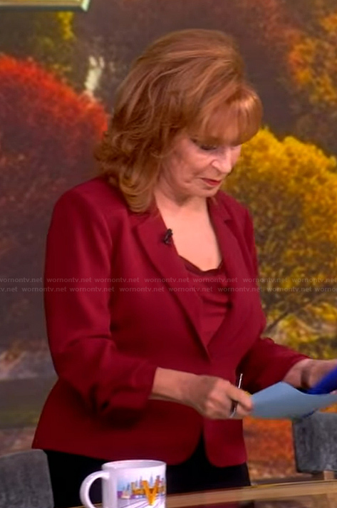 Joy’s red cropped blazer on The View