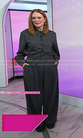 Julianne Moore’s grey shirt and wide-leg pants on Today