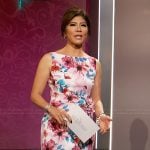 Julie’s pink floral print sleeveless dress on Big Brother