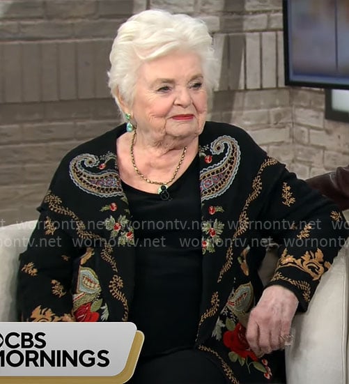 June Squibb’s floral jacket on CBS Mornings