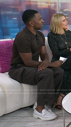 Justin’s white loafers on Today