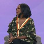 Kahlana’s camo cardigan on Today