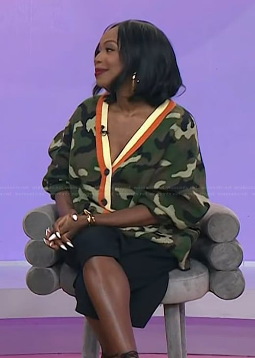 Kahlana’s camo cardigan on Today