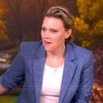Kate McKinnon’s blue tweed blazer and pants on The View