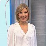 Kate’s white v-neck top and green pants on NBC News Daily