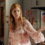 Katherine’s pink floral print blouse on My Life with the Walter Boys