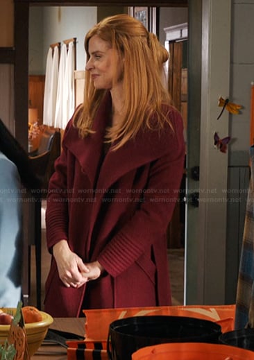 Katherine’s red wrap coat on My Life with the Walter Boys