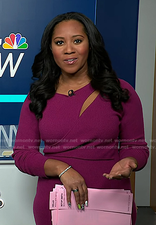 Kay’s pink ribbed cutout dress on NBC News Daily