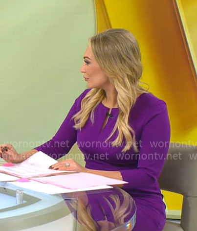 Kelly O’Grady’s purple dress on CBS Mornings