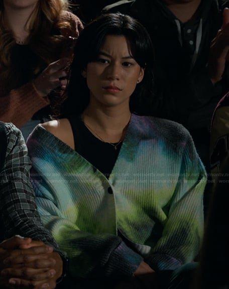 Kiley’s tie dye cardigan on My Life with the Walter Boys