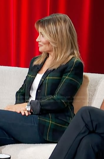 Kit’s plaid blazer on Access Hollywood