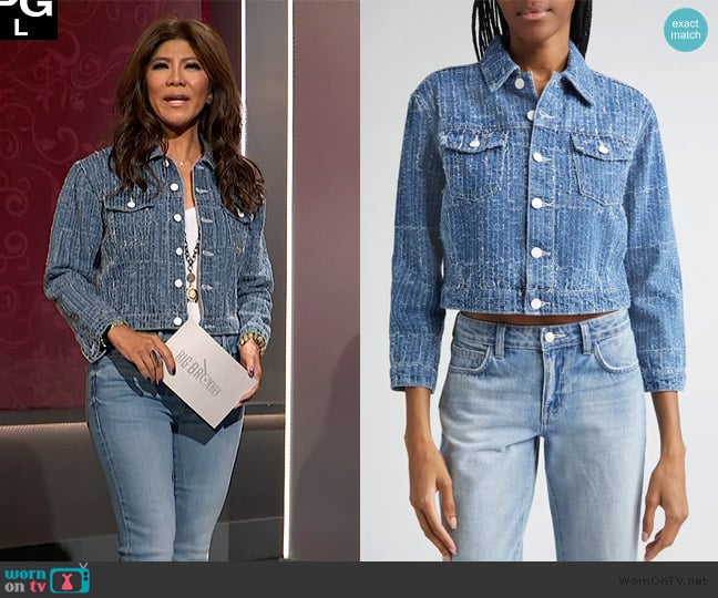 L'Agence Koda Crop Jacket worn by Julie Chen on Big Brother