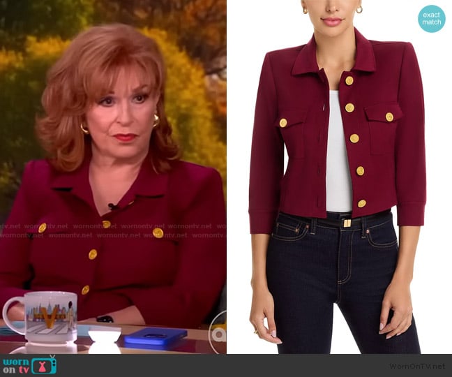 L'Agence Kumi Cropped Fitted Jacket worn by Joy Behar on The View