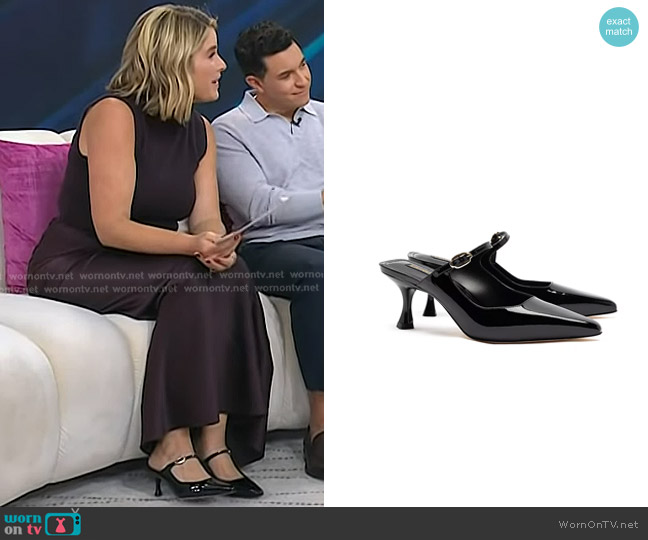 Larroudé Ines Pointed Toe Mules worn by Jenna Bush Hager on Today