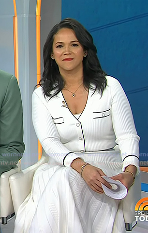 Laura’s white pleated dress on Today