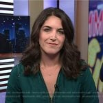 Liz’s green zip front v-neck dress on Today