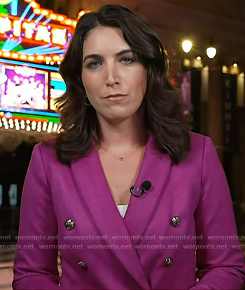 Liz’s purple suede blazer on Today
