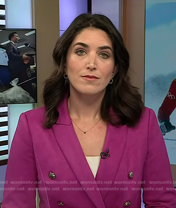 Liz’s purple suede blazer on Today