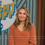 Lori’s brown ribbed v-neck sweater on Good Morning America